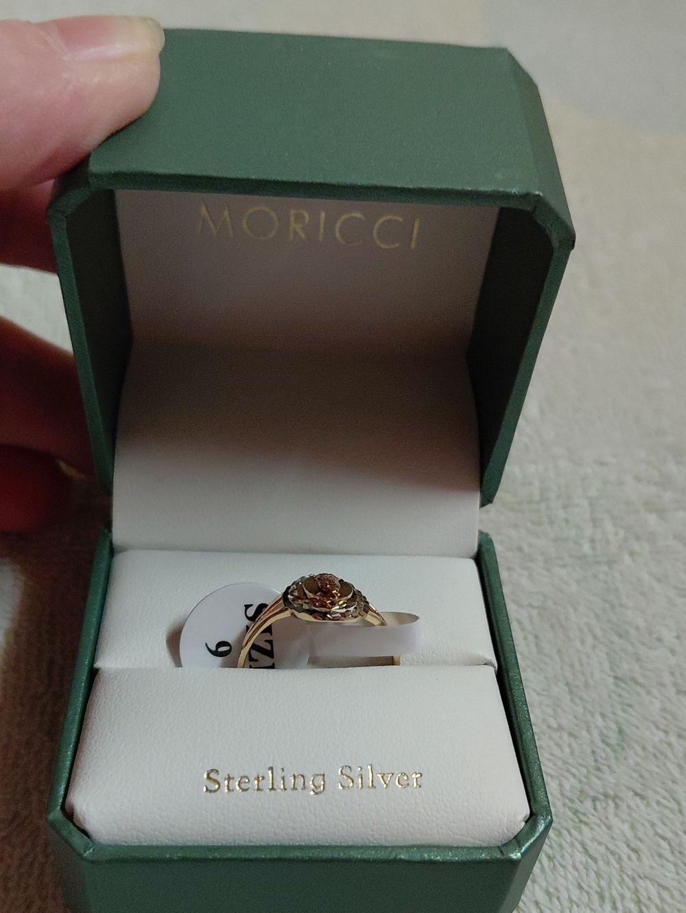 Moricci Sterling Silver Religious Ring, Ladies Size 9